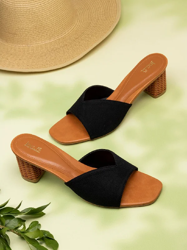 Sustainable Women's Recycled Material Sandals in Beige for Eco - Conscious ShoppersWomens Black Solid Square Toe Party Wear Block Heel Sandals Sustainable Women's Recycled Material Sandals in Beige for Eco - Conscious ShoppersWomens Black Solid Square Toe Party Wear Block Heel Sandals