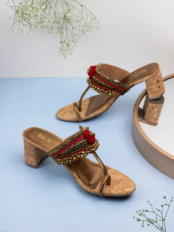 Women's Rhinestone - Embellished Open - Toe Sandals in Silver for a Glamorous Party LookWomens Maroon Embellished Open Toe Ethnic Block Heel Sandals Women's Rhinestone - Embellished Open - Toe Sandals in Silver for a Glamorous Party LookWomens Maroon Embellished Open Toe Ethnic Block Heel Sandals