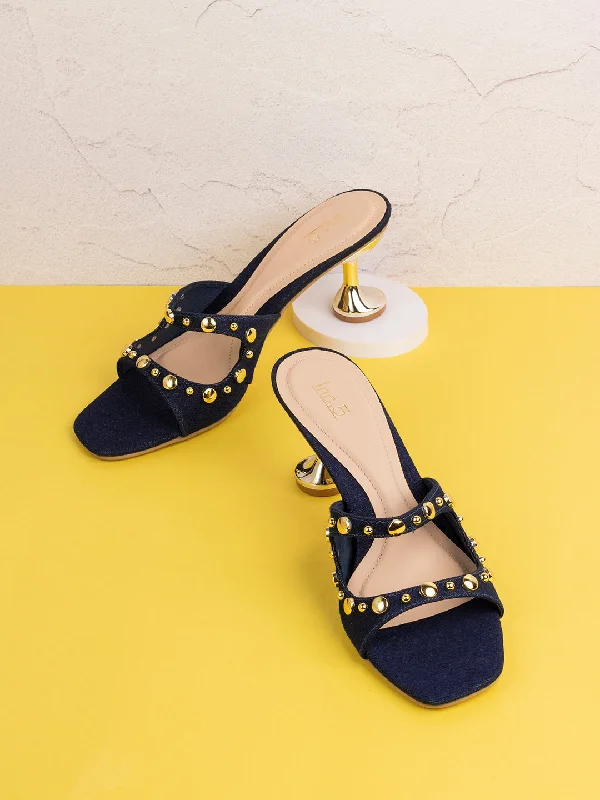 Women's Ankle - Strap Sandals with a Block Heel in Red for a Sophisticated StyleWomens Navy Embellished Square Toe Party Wear Block Heel Sandals Women's Ankle - Strap Sandals with a Block Heel in Red for a Sophisticated StyleWomens Navy Embellished Square Toe Party Wear Block Heel Sandals