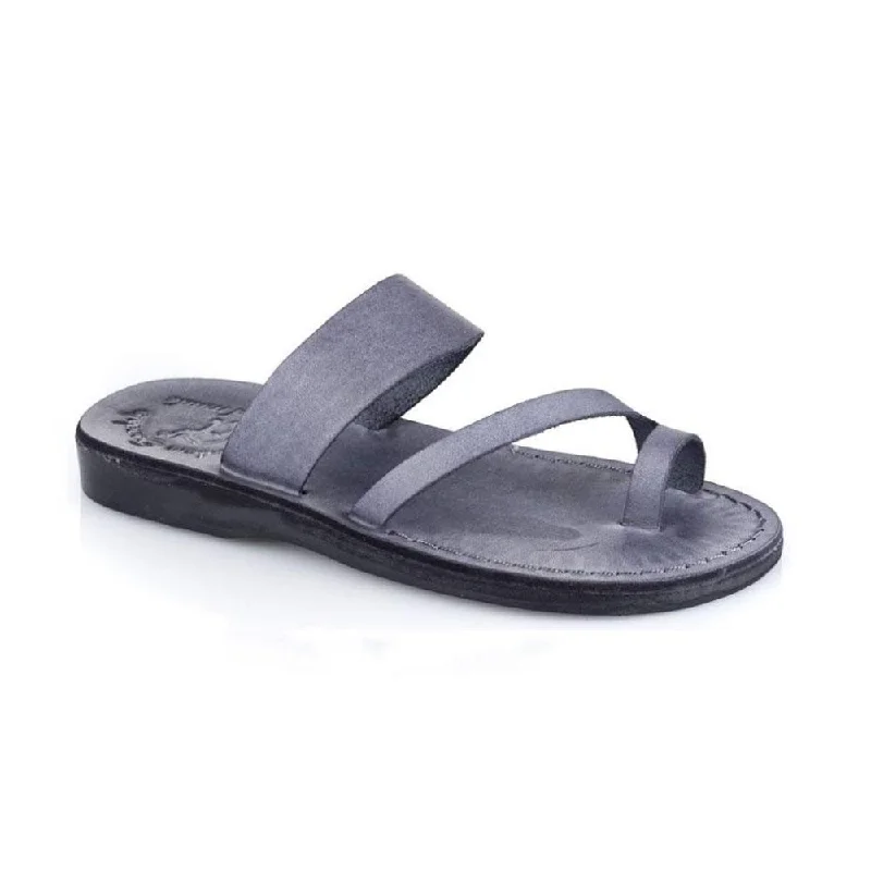 Women's Strappy Gladiator Sandals with Buckle Closures in Tan for a Boho LookZohar - Leather Toe Ring Sandal | Grey Women's Strappy Gladiator Sandals with Buckle Closures in Tan for a Boho LookZohar - Leather Toe Ring Sandal | Grey
