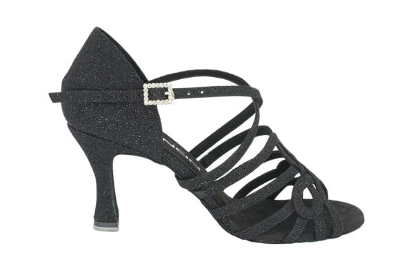 Cushioned Insole Contemporary Dance Shoes in Navy for Comfortable PerformancesDancin Crossed Ribbon Tie 5 Bands Black Glitter Cushioned Insole Contemporary Dance Shoes in Navy for Comfortable PerformancesDancin Crossed Ribbon Tie 5 Bands Black Glitter