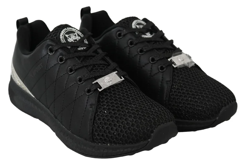 High - Top Women's Leather Sneakers in Black for a Stylish and Durable OptionPlein Sport Polyester Runner Gisella Sneakers Women's Shoes High - Top Women's Leather Sneakers in Black for a Stylish and Durable OptionPlein Sport Polyester Runner Gisella Sneakers Women's Shoes