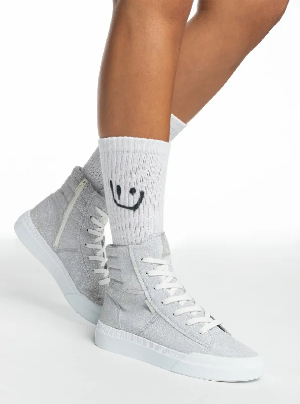 Wide - Width Women's Sneakers for Comfortable Fit for Those with Wider FeetRoxy Rae Mid-Top Shoes - Light Grey Wide - Width Women's Sneakers for Comfortable Fit for Those with Wider FeetRoxy Rae Mid-Top Shoes - Light Grey