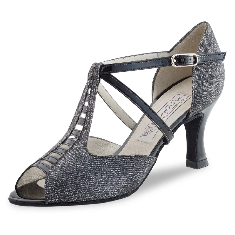 Adjustable Strap Ballroom Dance Shoes in Silver for a Secure FitWerner Kern - Holly Adjustable Strap Ballroom Dance Shoes in Silver for a Secure FitWerner Kern - Holly
