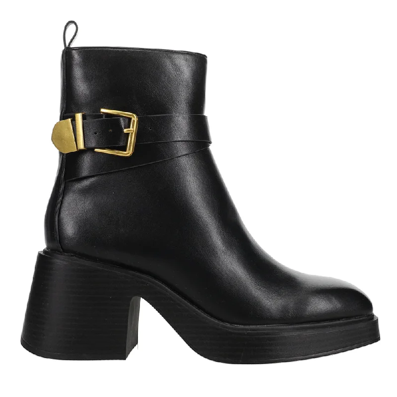 women's ankle boots with snakeskin printAdriel Round Toe Platform Zippered Booties
