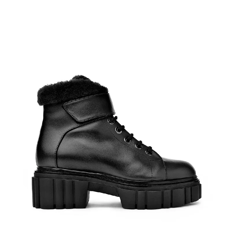 women's ankle boots for dancingTakara Black Winter Ankle Boots