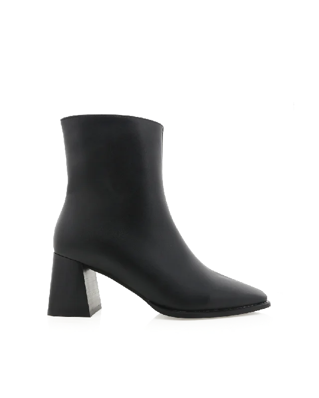 women's ankle boots with floral designALANIA - BLACK
