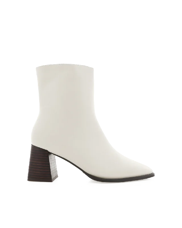 women's combat ankle bootsALANIA - BONE-CHOCOLATE