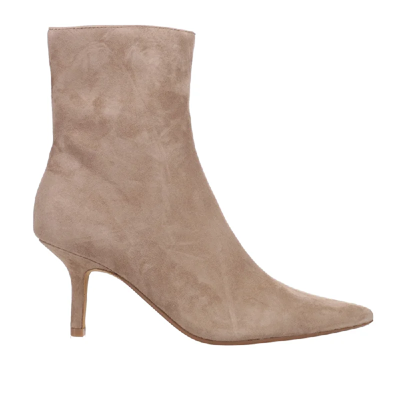 women's heeled ankle bootsAlston Suede Ankle Zippered Pointed Toe Booties