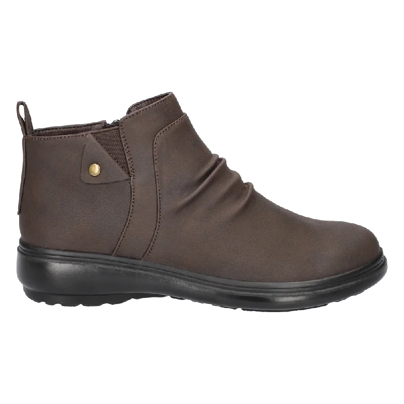 women's ankle boots for workAriadne Zippered Round Toe Boots