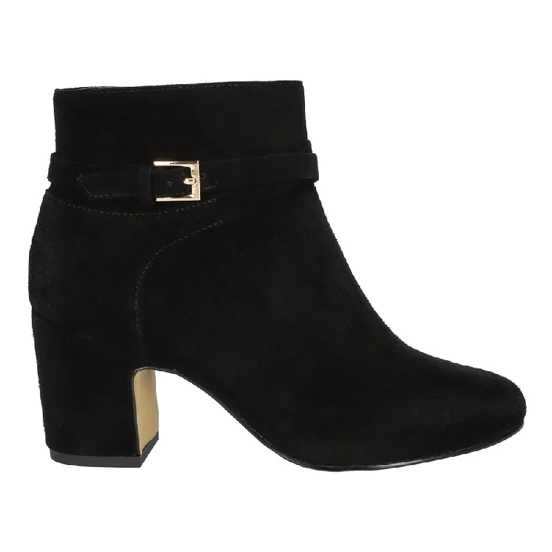 women's ankle boots with unique patternsArlette Round Toe Zippered Booties