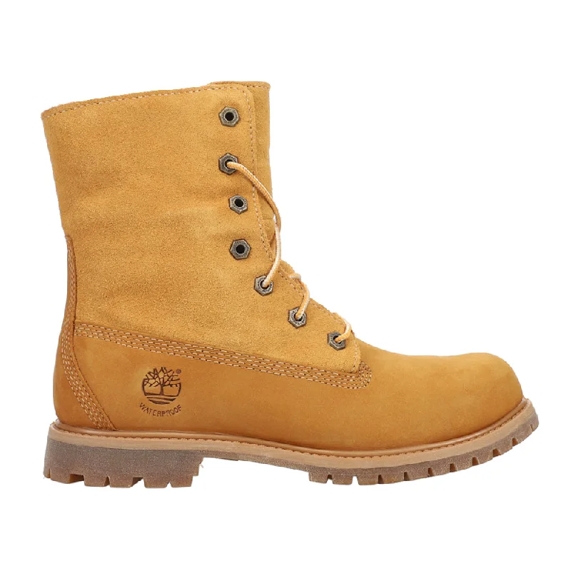 women's ankle boots with glitterAuthetntics Waterproof Fold-Down Lace Up Boots
