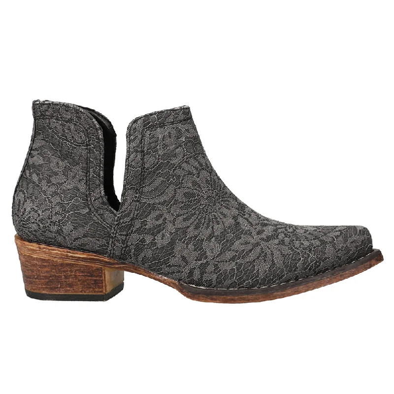 women's leather ankle bootsAva Lace Snip Toe Cowboy Booties