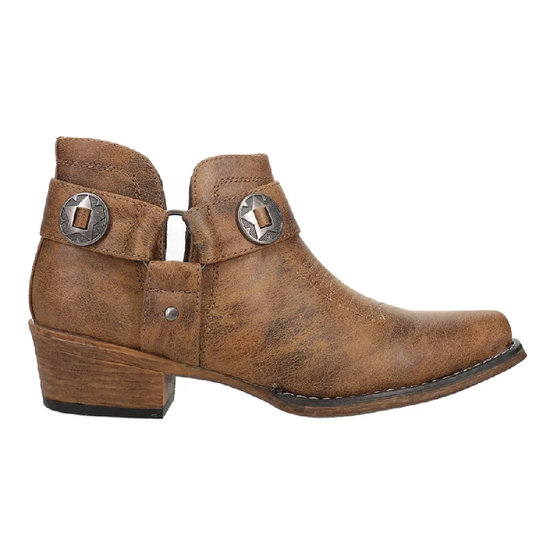 women's ankle boots with adjustable strapsAva Harness Snip Toe Cowboy Booties