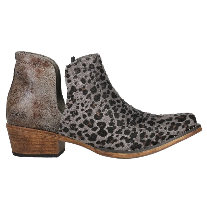 women's ankle boots with snakeskin printAva Leopard Snip Toe Cowboy Booties