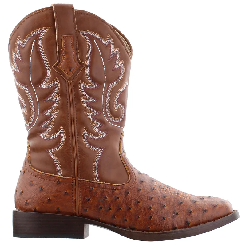 women's cowboy boots for casual wearBumps Square Toe Cowboy Boots