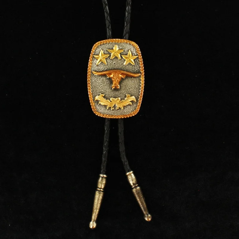 women's suede western bootsCrumrine Copper/Silver Longhorn Bolo Tie