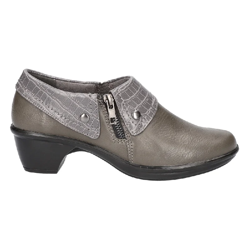 women's ankle boots for fashion-forwardDarcy Studded Croc Print Zippered Booties