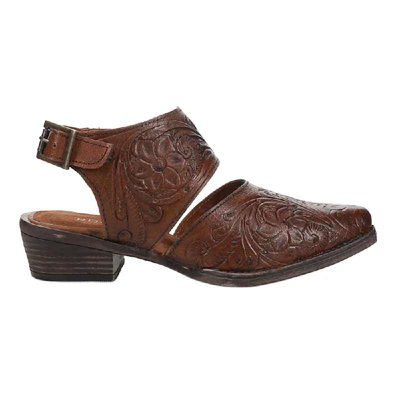 women's ankle boots with chunky heelsDianna Tooled Snip Toe Mule Booties
