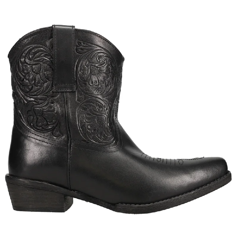 women's ankle boots with unique patternsDusty Embossed Snip Toe Booties