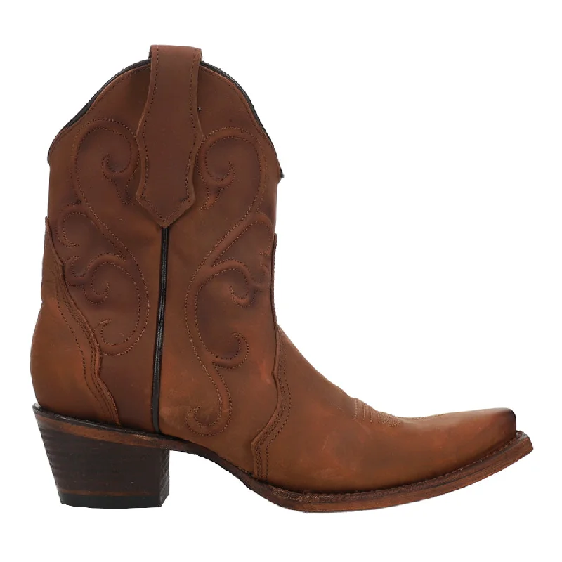 women's ankle boots with pointed toeEmbroidered Ankle Snip Toe Cowboy Booties