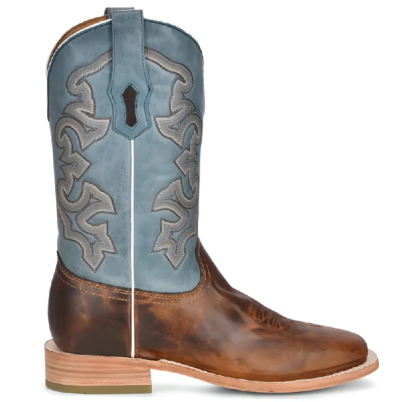women's cowboy boots for wide calfEmbroidered Wide Square Toe Cowboy Boots
