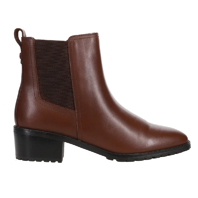 women's ankle boots with fringeFedra Chelsea Zippered Round Toe Boots