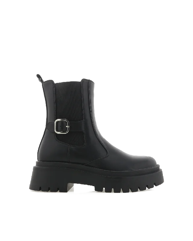 women's ankle boots with tasselFILIP - BLACK