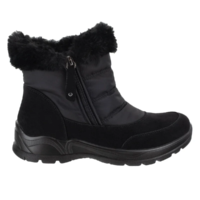women's heeled ankle bootsFrosty Zippered Round Toe Boots