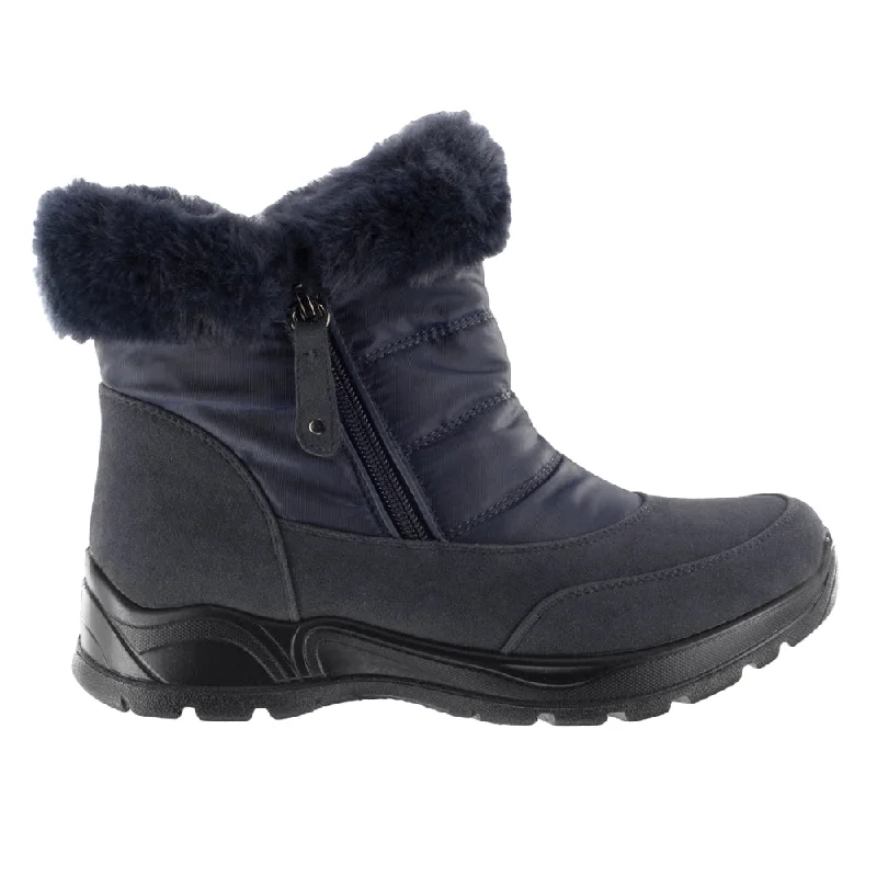 women's leather ankle bootsFrosty Zippered Round Toe Boots