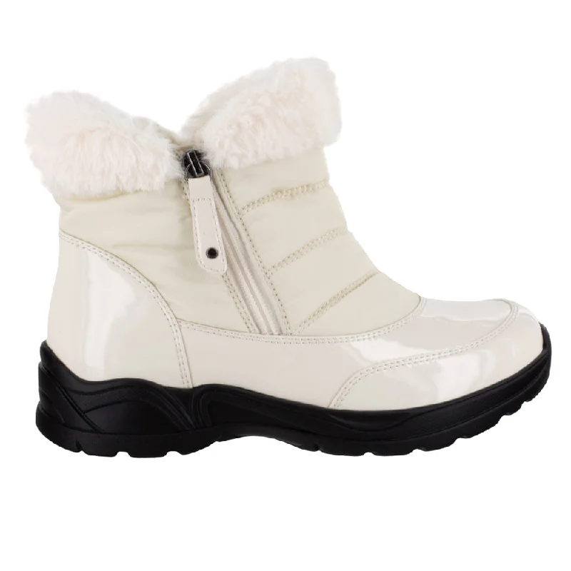 women's ankle boots for petite womenFrosty Zippered Round Toe Boots