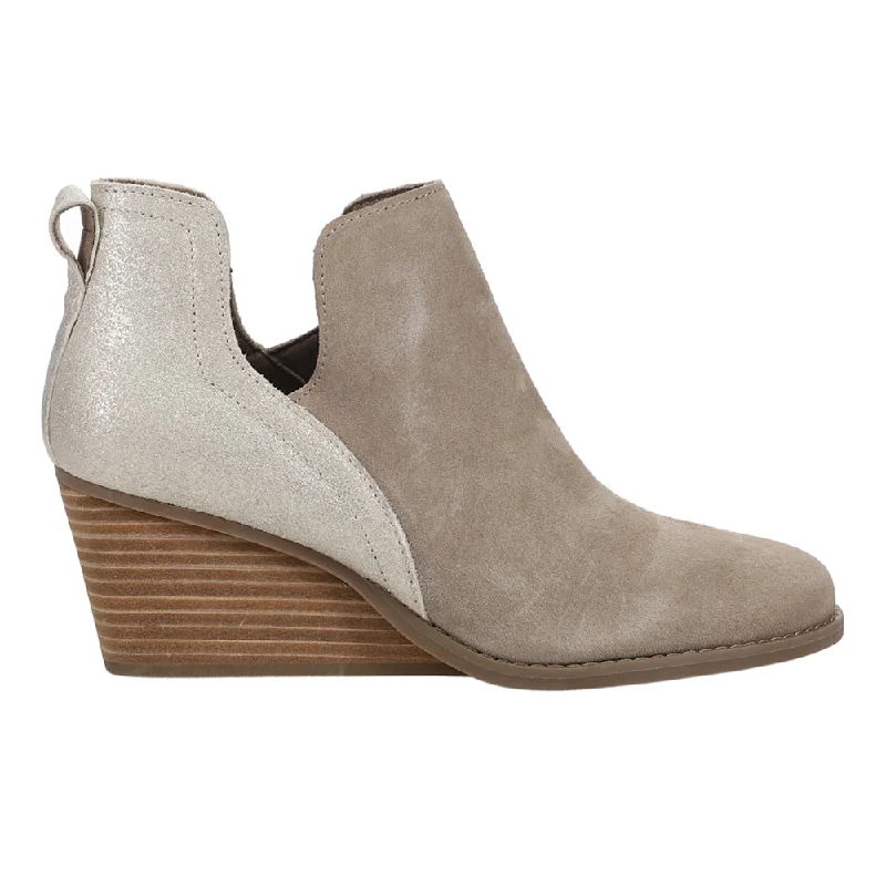 women's ankle boots for special occasionsGwen Metallic Round Toe Wedge Bootie