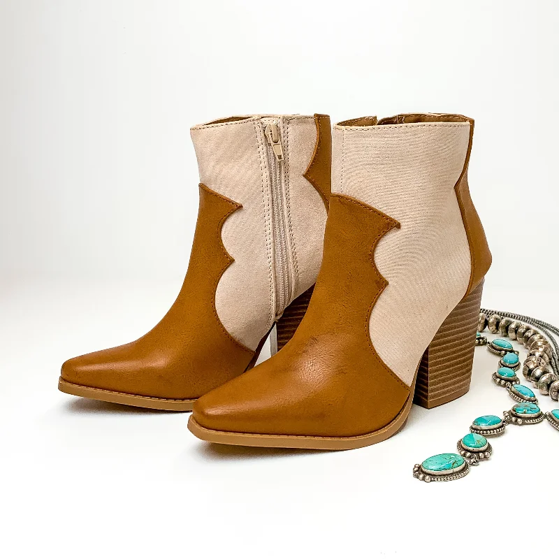 women's ankle boots with square toeCloser to Home Two Tone Heeled Ankle Booties in Ivory and Whisky Brown women's ankle boots with square toeCloser to Home Two Tone Heeled Ankle Booties in Ivory and Whisky Brown