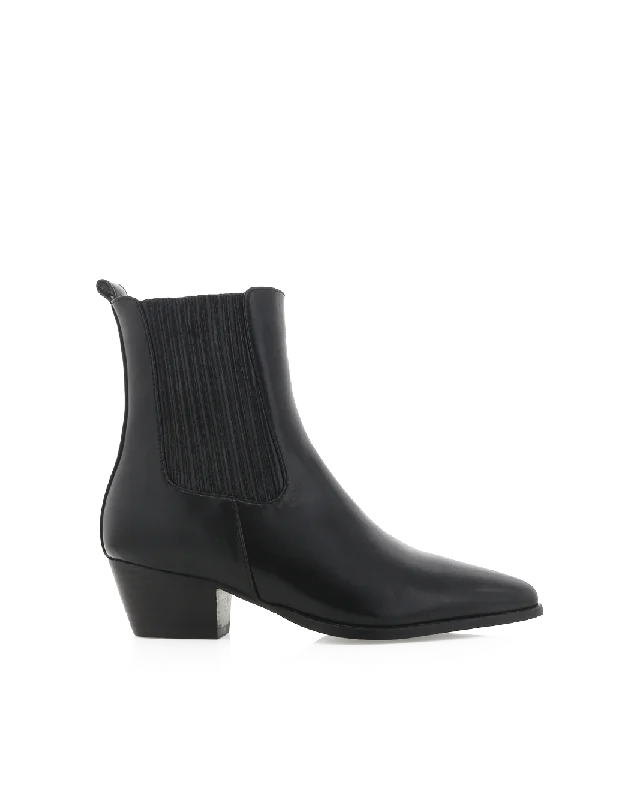 women's lace-up ankle bootsINDU - BLACK SHINE