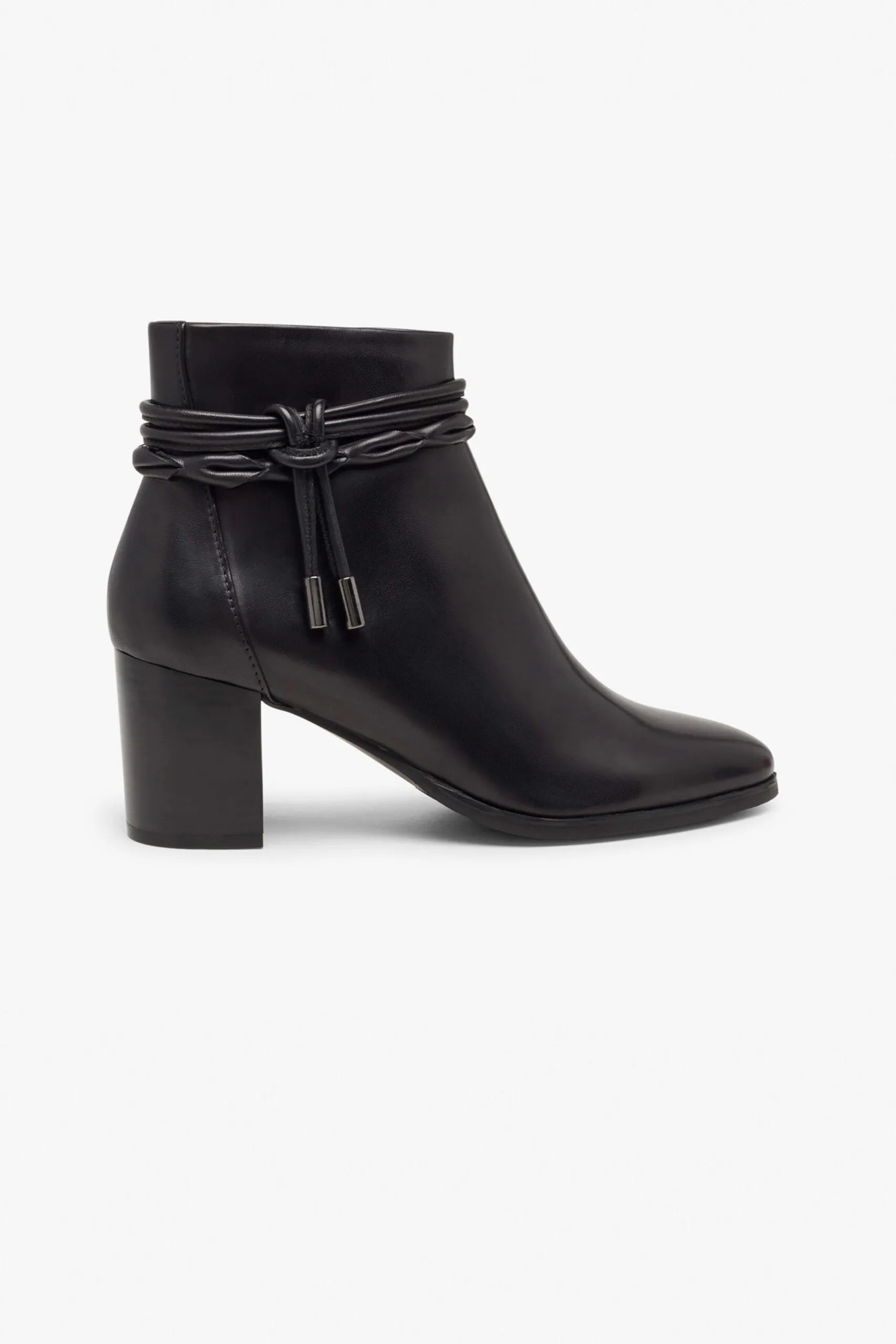 women's ankle boots with snakeskin printJOAN-02 Black