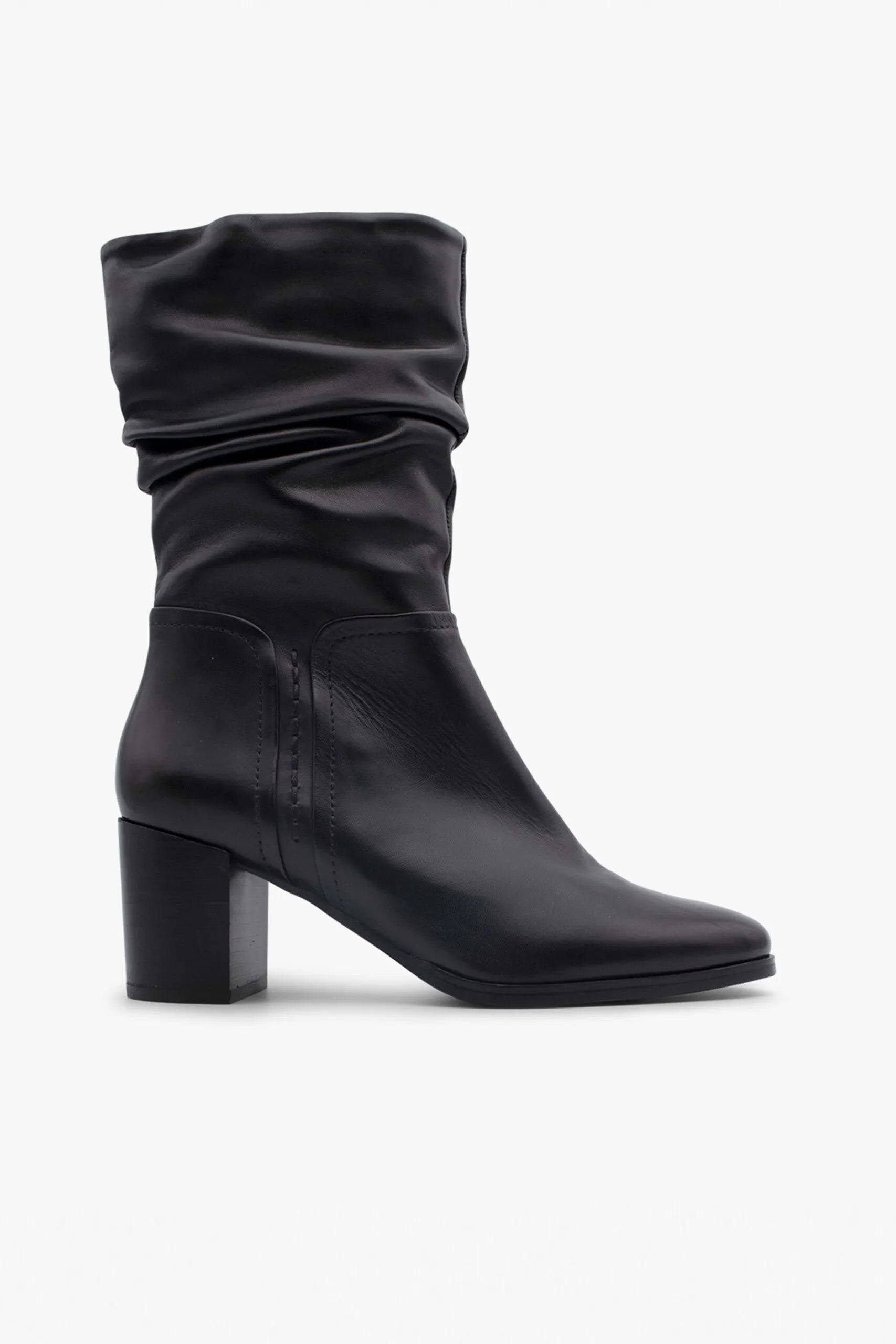 women's leather ankle bootsJOAN-11 Black