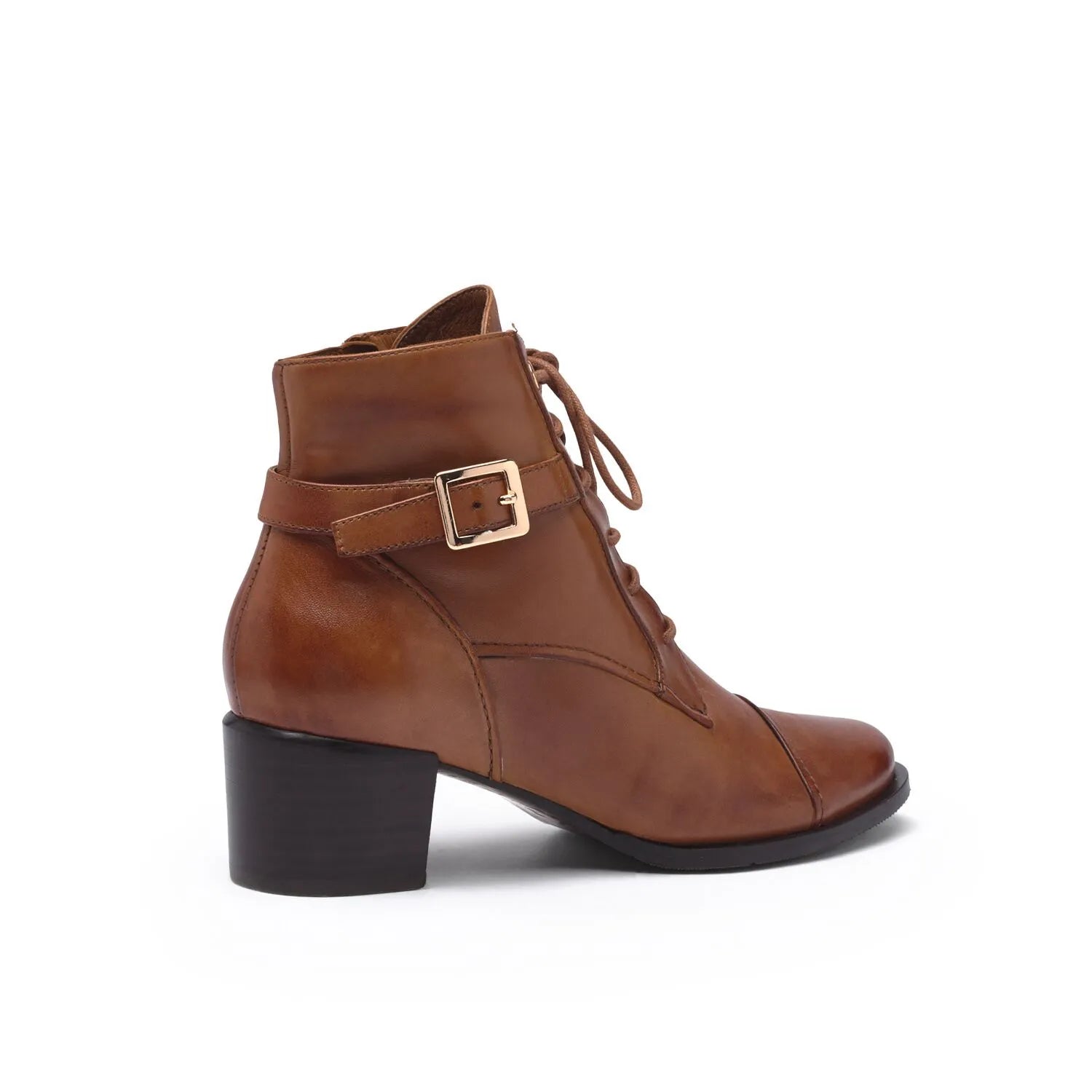 women's ankle boots with bucklesJOLENE-04 Cognac