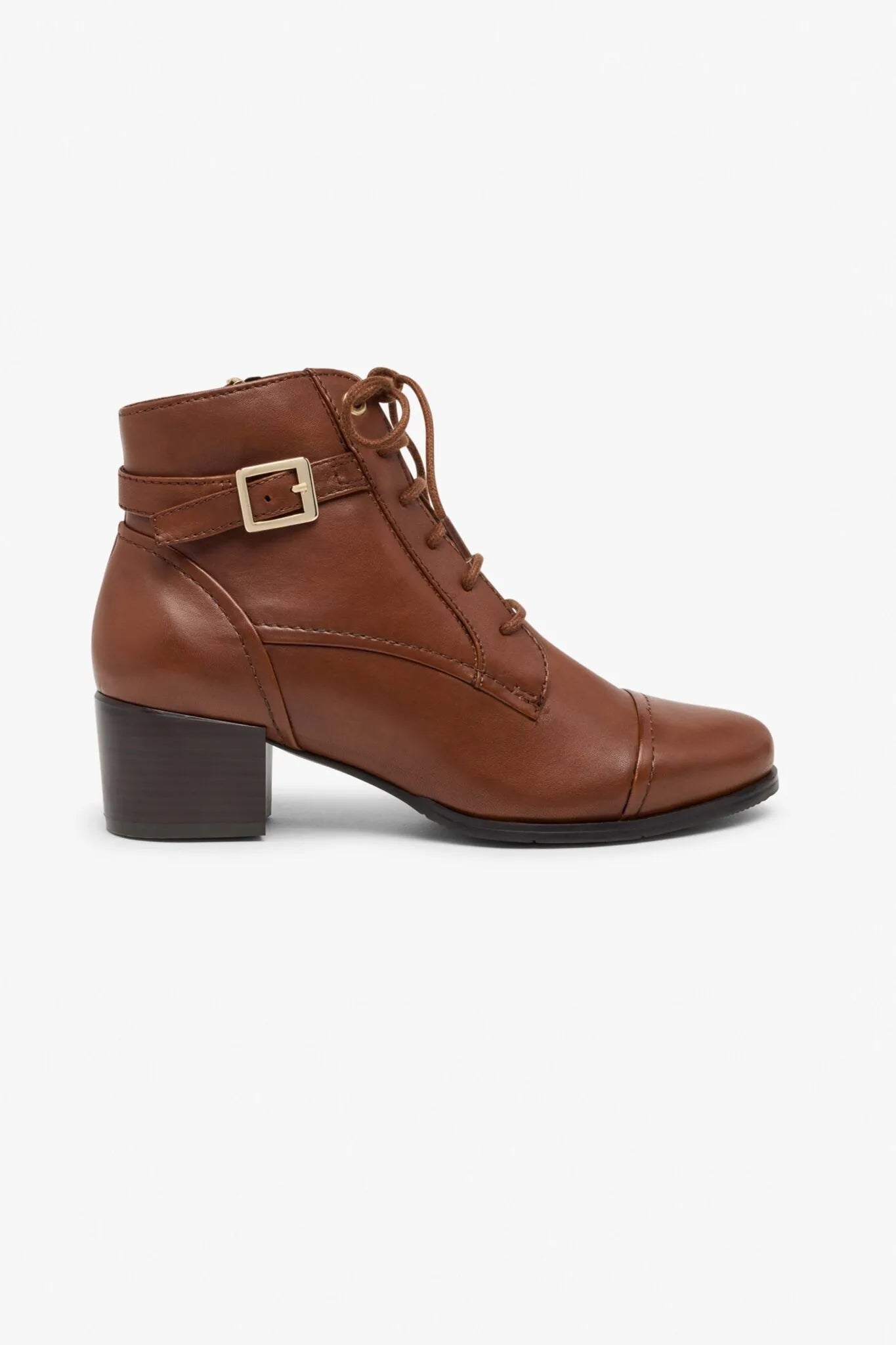 women's ankle boots with pull tabsJOLENE-04 Cuoio