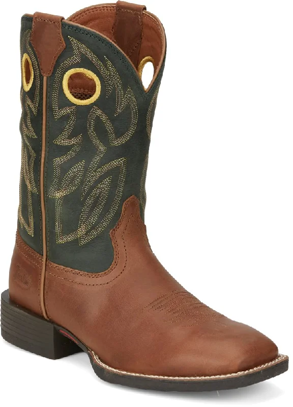 women's cowboy boots with slouchy lookJustin Bowline Men's Whiskey Cowhide Broad Square Toe Boots with Green Tops women's cowboy boots with slouchy lookJustin Bowline Men's Whiskey Cowhide Broad Square Toe Boots with Green Tops