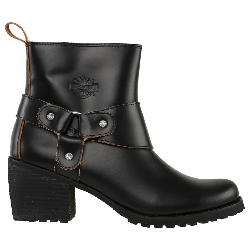 women's ankle boots with adjustable strapsLalanne Round Toe Motorcycle Zippered Boots
