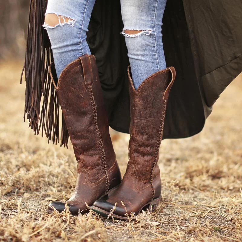 women's vintage western bootsLane Boots Brown Plain Jane Boots