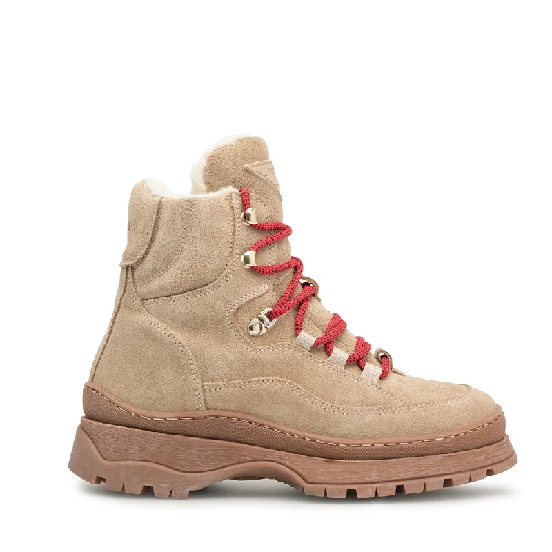 women's ankle boots for officeDownhill Boots Warm Suede Beige