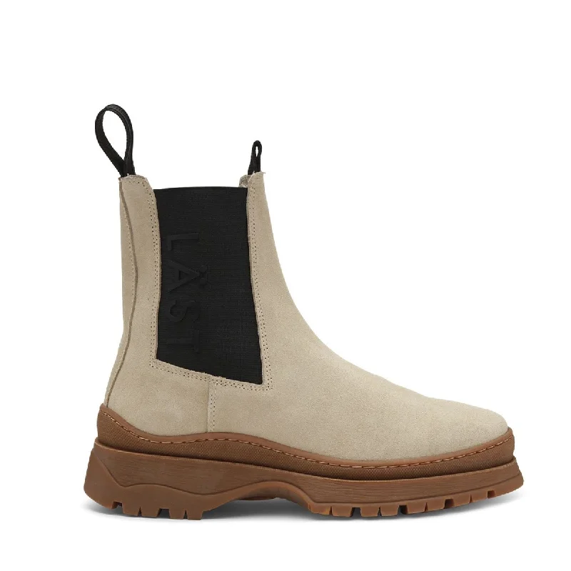 women's ankle boots with kitten heelsPowder Chelsea Suede Beige Boots