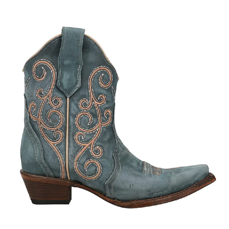 women's ankle boots for dancingLd Distressed Triad Snip Toe Cowboy Booties