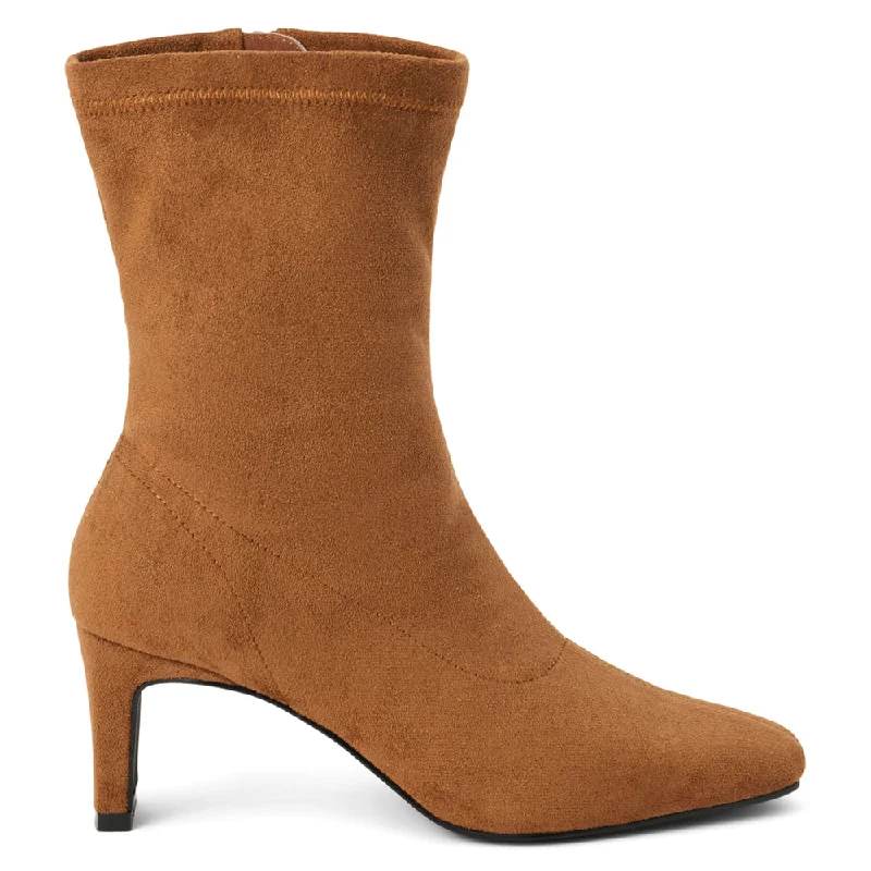 women's ankle boots for rainy weatherLoren Square Toe Zippered Boots