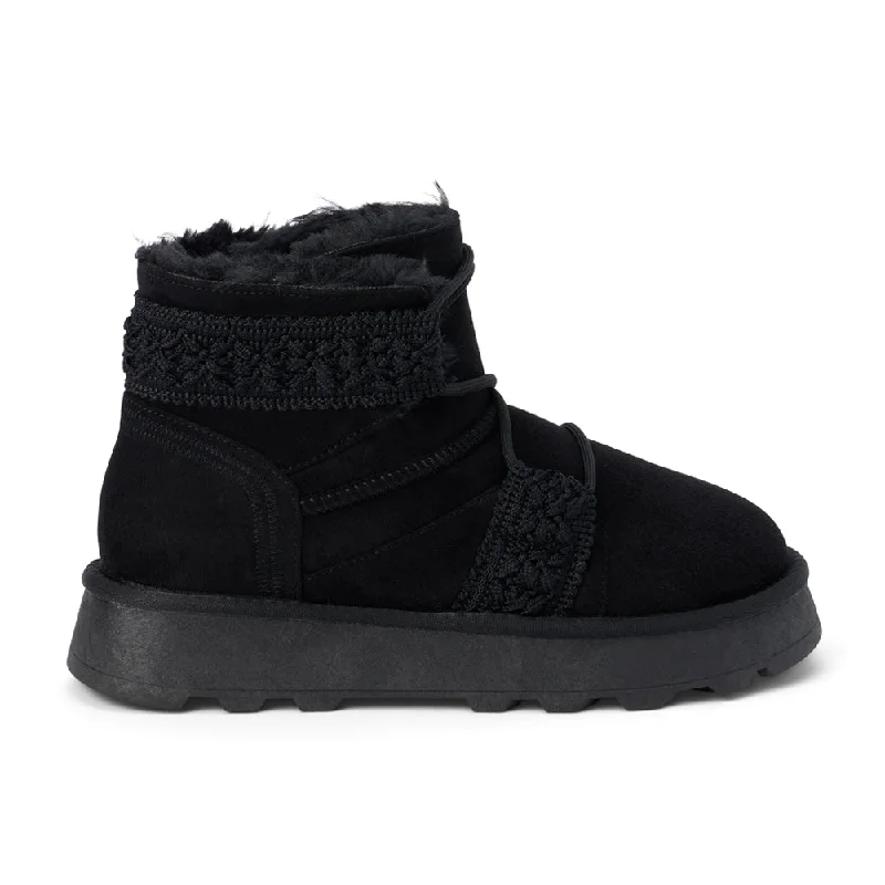 women's ankle boots with chunky heelsMatterhorn Embroidery Pull On Booties