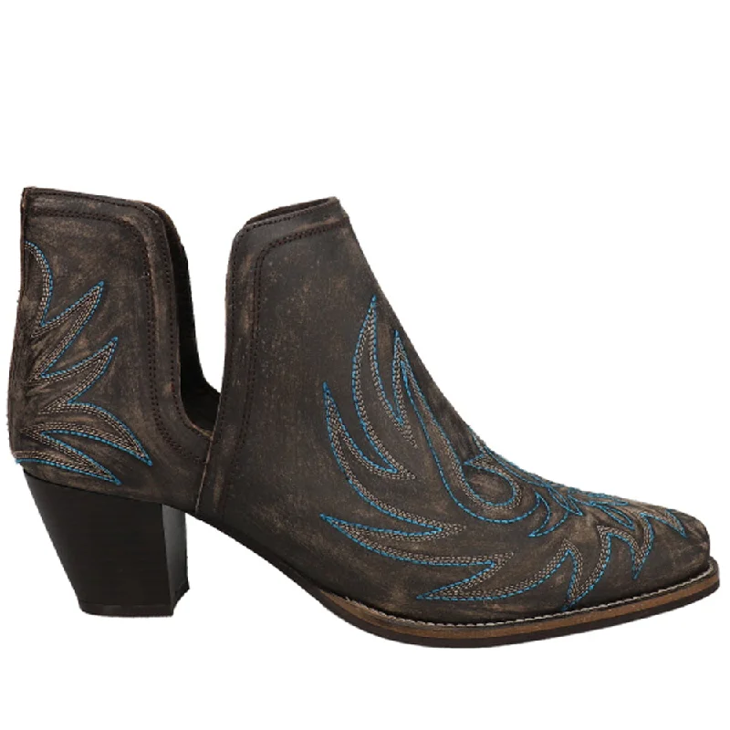 women's ankle boots for workRowdy Embroidery Pointed Toe Cowboy Booties