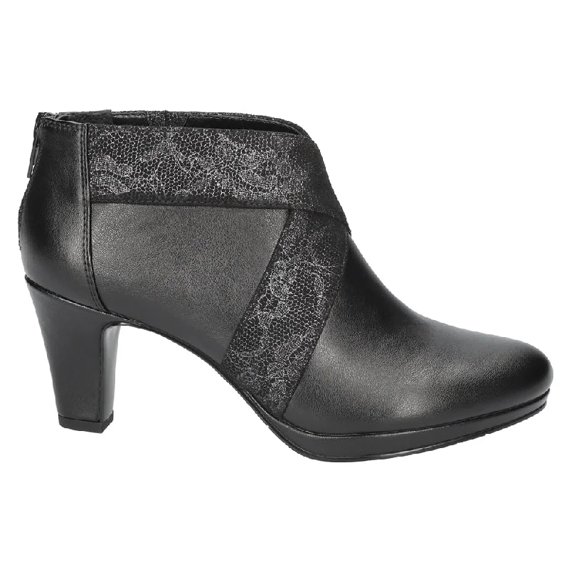 women's ankle boots with embroiderySpice Zippered Round Toe Boots
