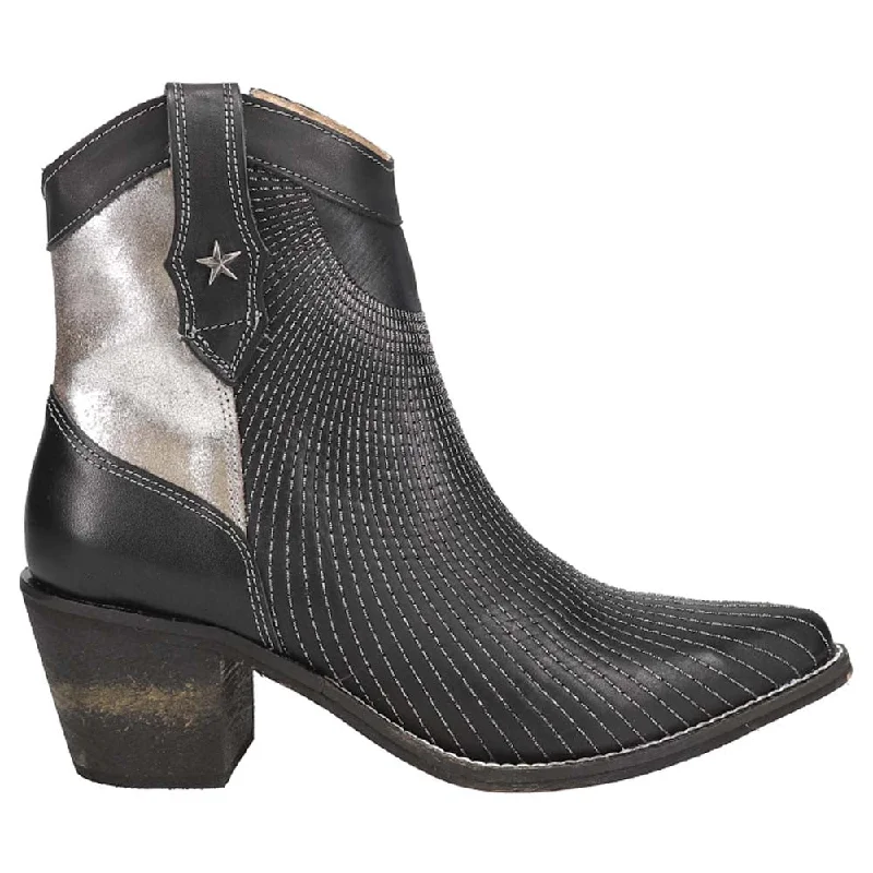women's ankle boots with floral designStar Pointed Toe Cowboy Booties