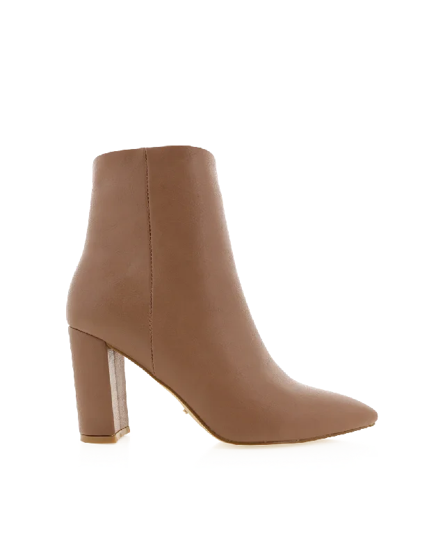 women's ankle boots with elastic sidesSTAZIE - TOFFEE TEXTURE